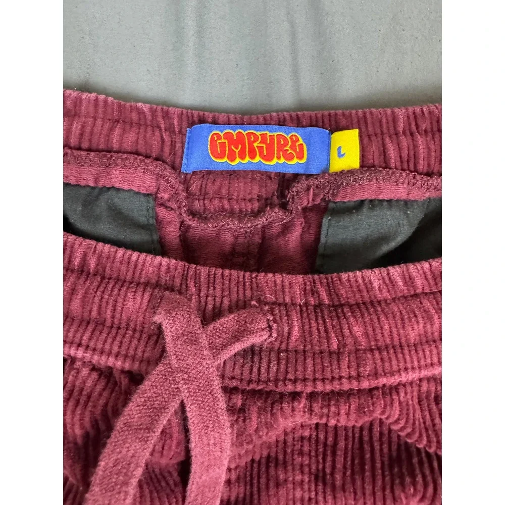 Empyre Relaxed Fit Corduroy Pants Mens Large Burgundy Maroon Skate Trousers L